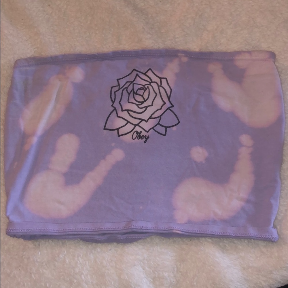 OBEY tube top light purple acid wash Zumiez